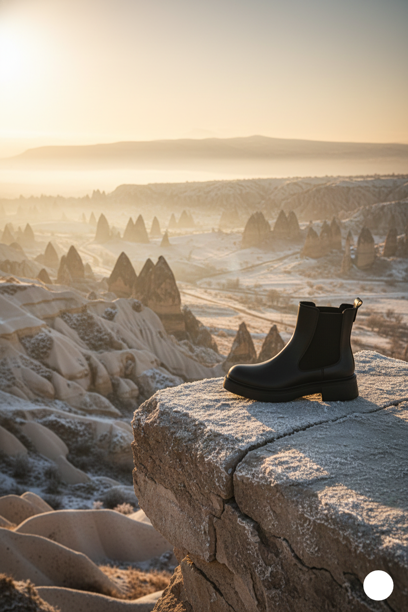 Kapadokya Serisi:  Chelsea – Siyah Lastikli Chelsea Kadın Bot