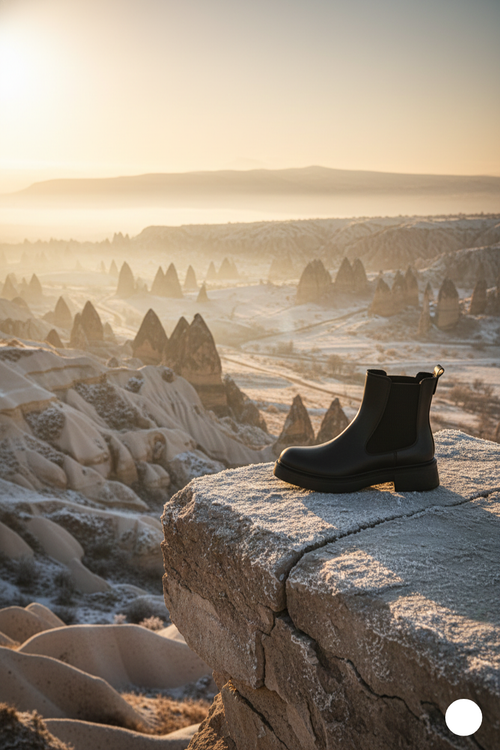 Kapadokya Serisi:  Chelsea – Siyah Lastikli Chelsea Kadın Bot