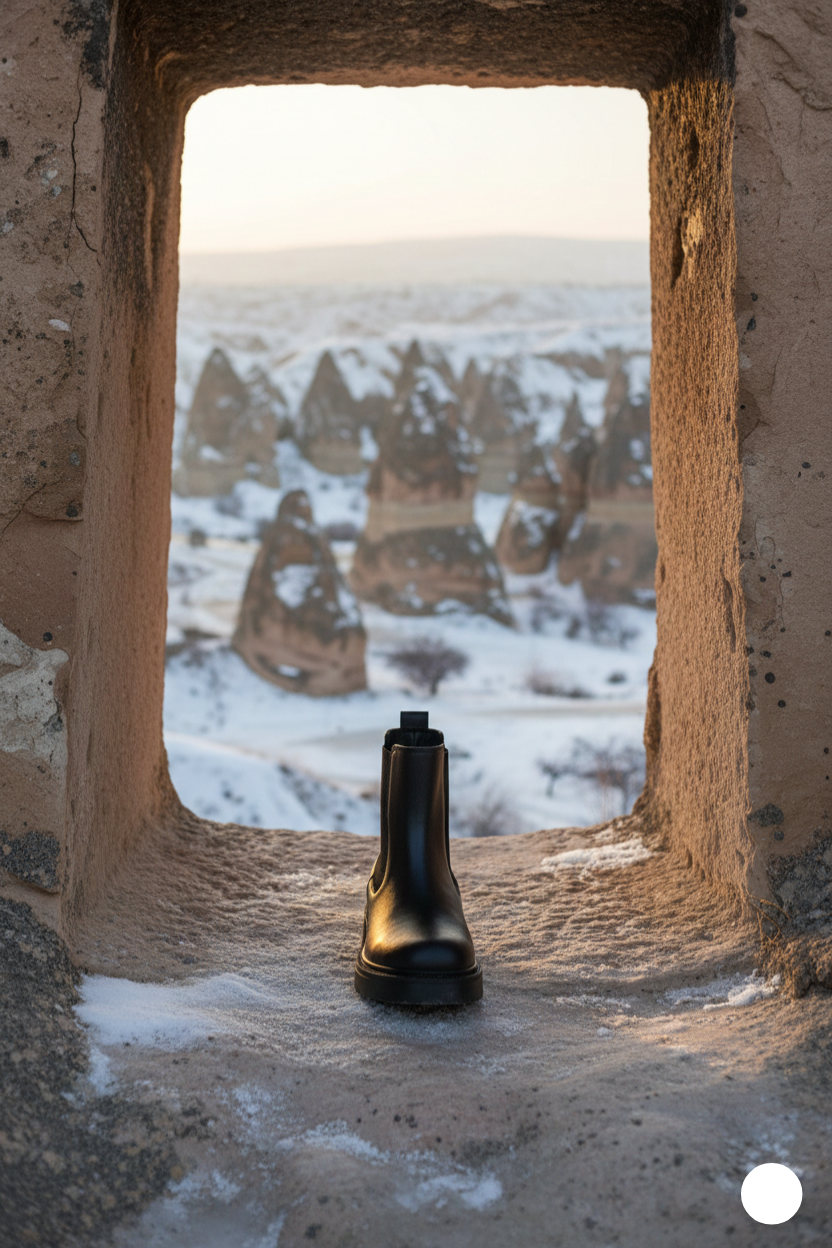 Kapadokya Serisi:  Chelsea – Siyah Lastikli Chelsea Kadın Bot