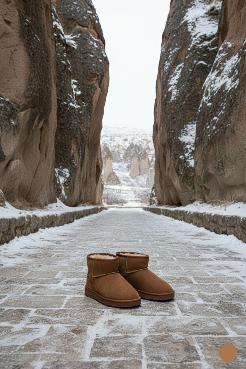 Kapadokya Serisi: Winter Reverie – Taba Kürklü Platform Kadın Bot