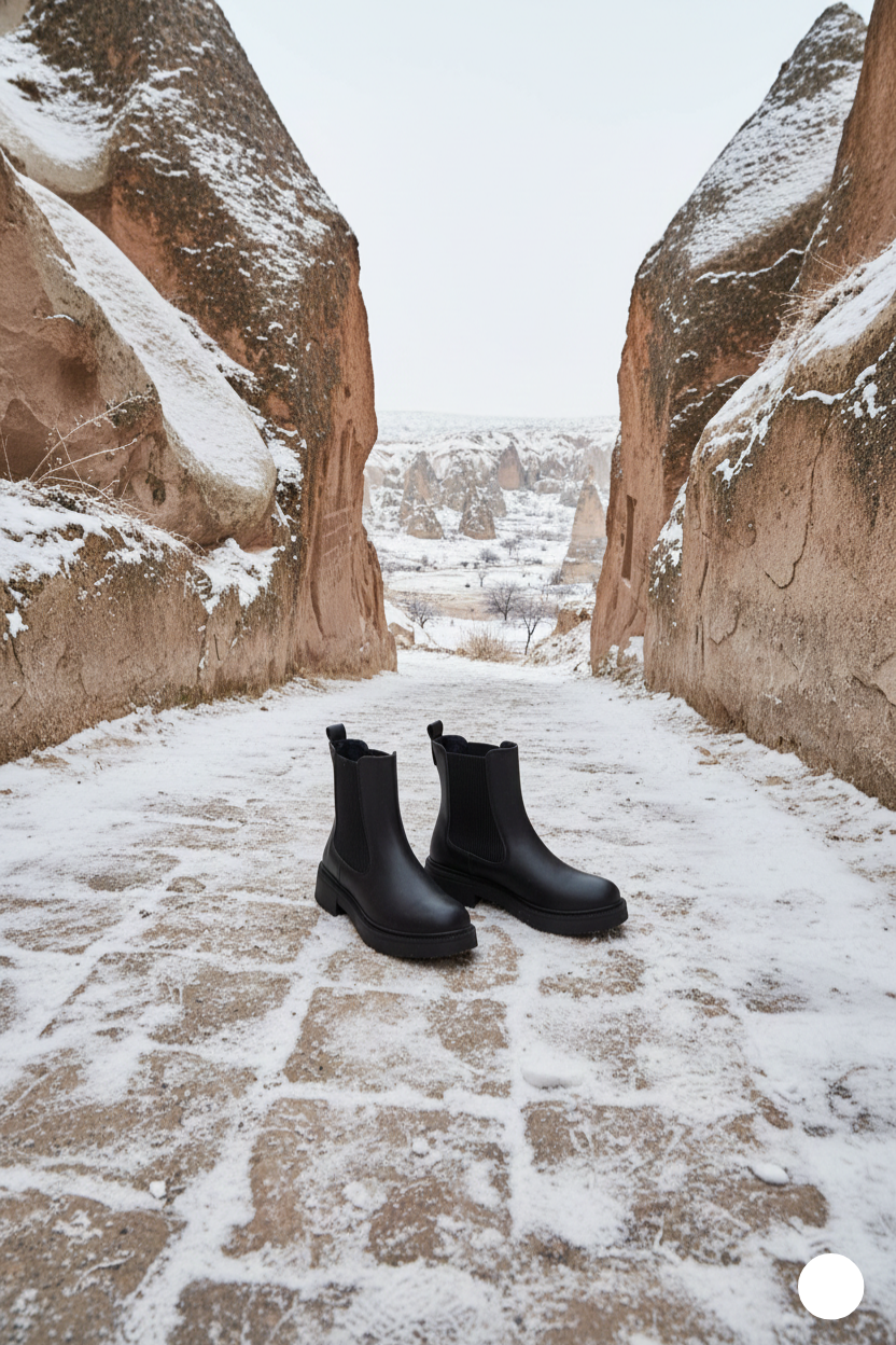 Kapadokya Serisi:  Chelsea – Siyah Lastikli Chelsea Kadın Bot