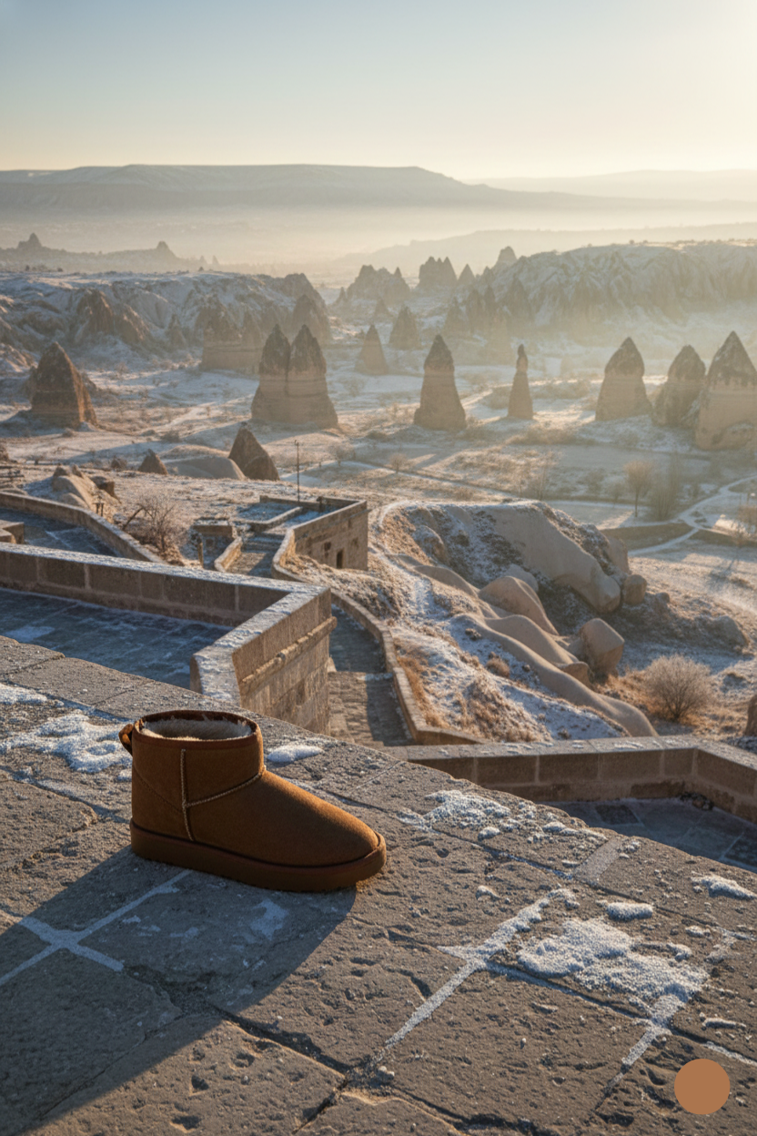 Kapadokya Serisi: Winter Reverie – Taba Kürklü Platform Kadın Bot