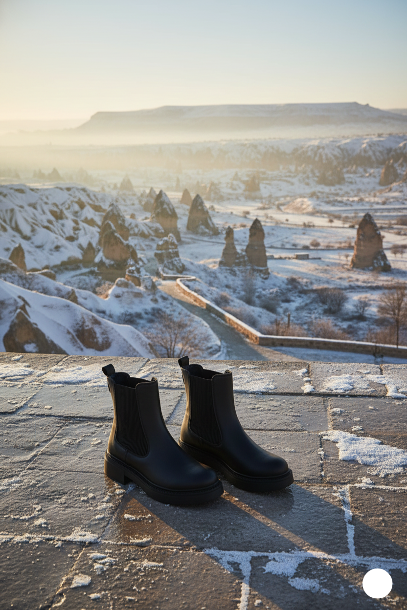 Kapadokya Serisi:  Chelsea – Siyah Lastikli Chelsea Kadın Bot