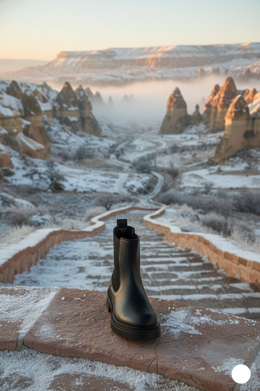 Kapadokya Serisi:  Chelsea – Siyah Lastikli Chelsea Kadın Bot