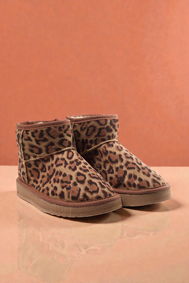 Kapadokya Serisi:  Leopar Desenli Kürklü Kadın Bot