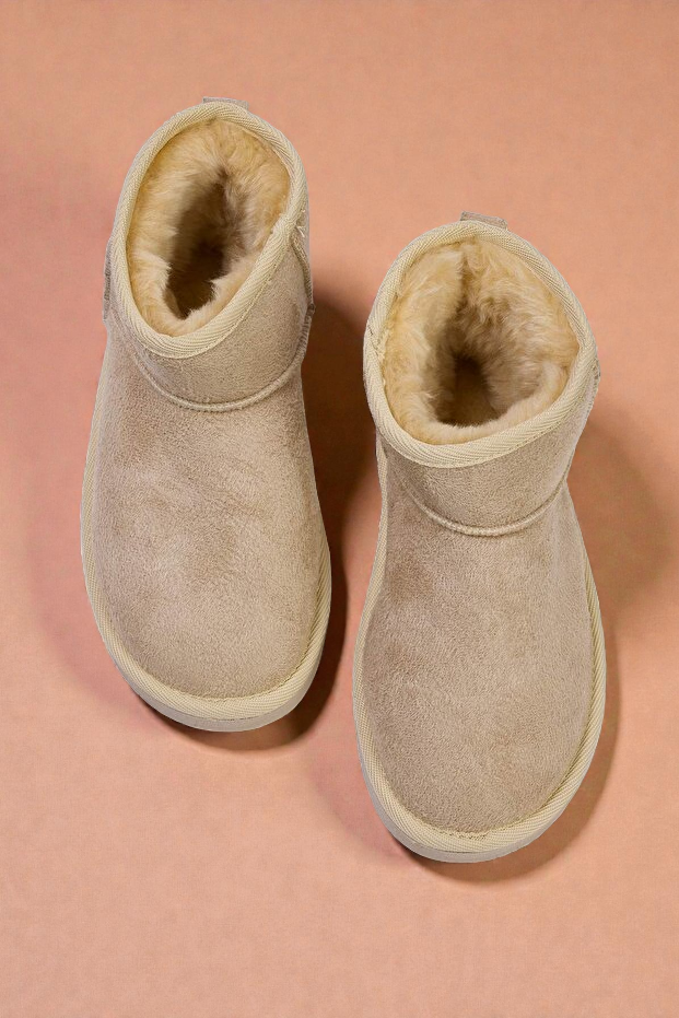 Kapadokya Serisi: TerraSoft Winter – Bej Kürklü Kadın Bot