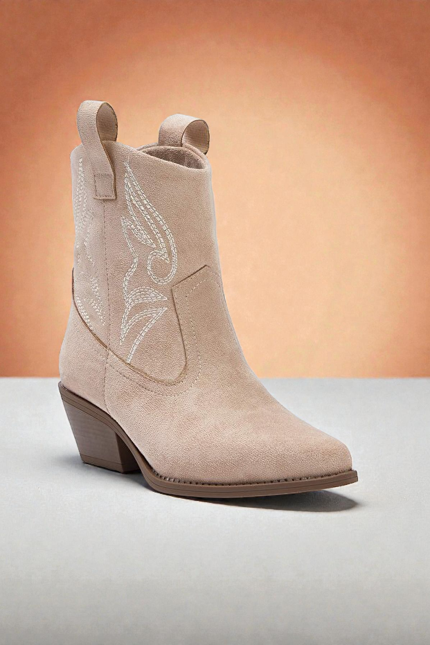 Kapadokya Serisi:  Vizon İşlemeli Kadın Kovboy Bot